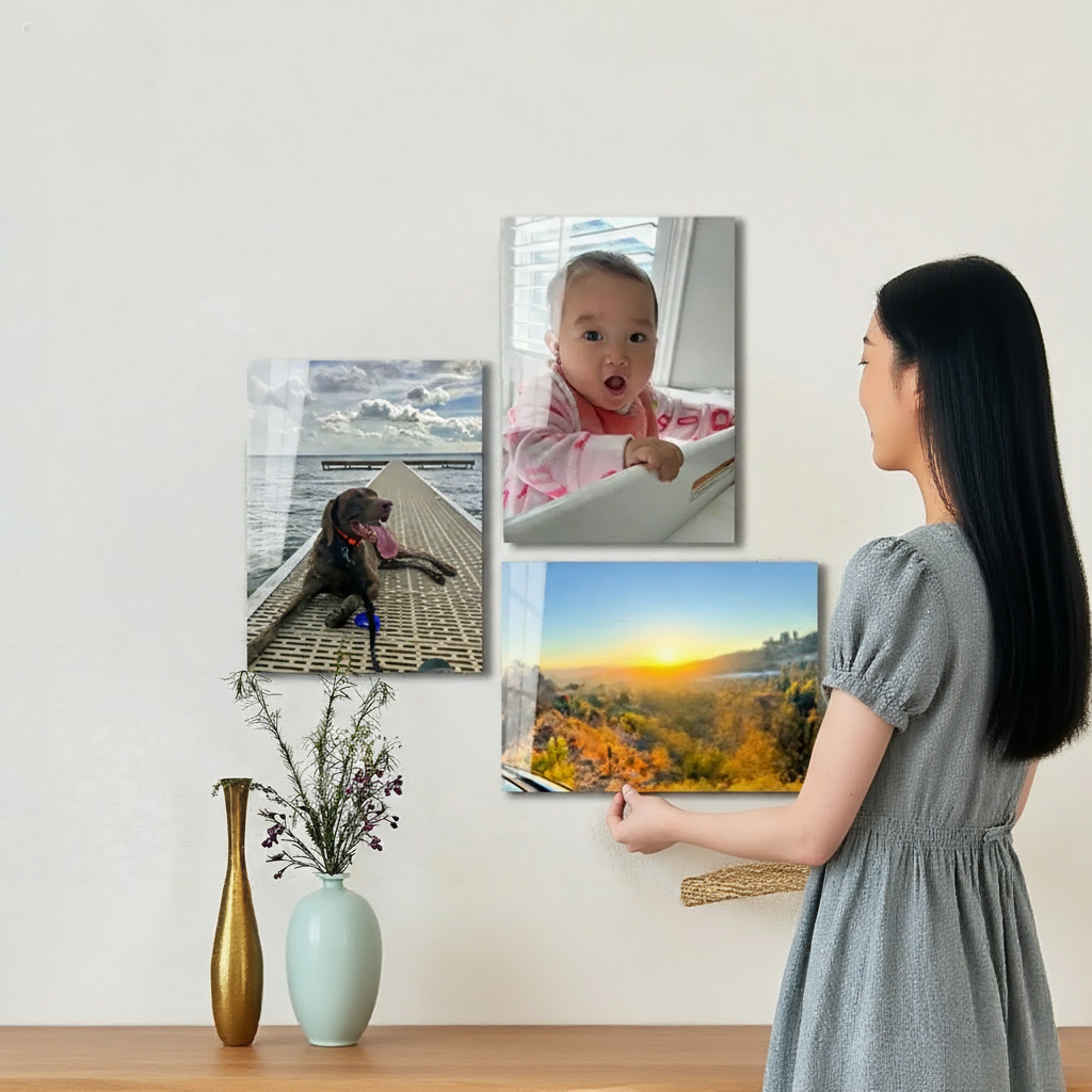 High-gamut color-matched metal print calibrated for true-to-life tones