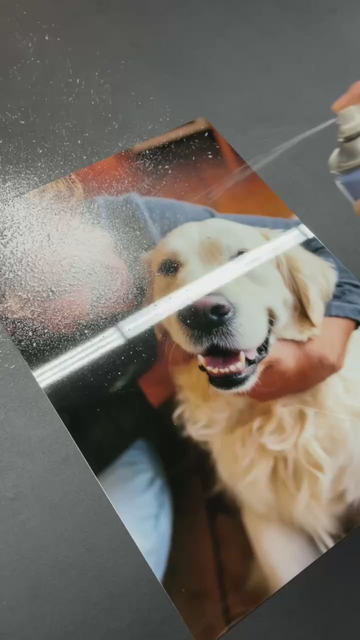 Custom metal print with anti-fingerprint surface for easy maintenance
